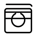 Минималистичная одноцветная иконка безопасности эксплуатации секционных гаражных ворот на белом фоне